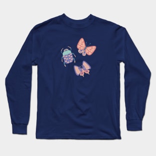 Love Bugs in Coral + Purple Long Sleeve T-Shirt